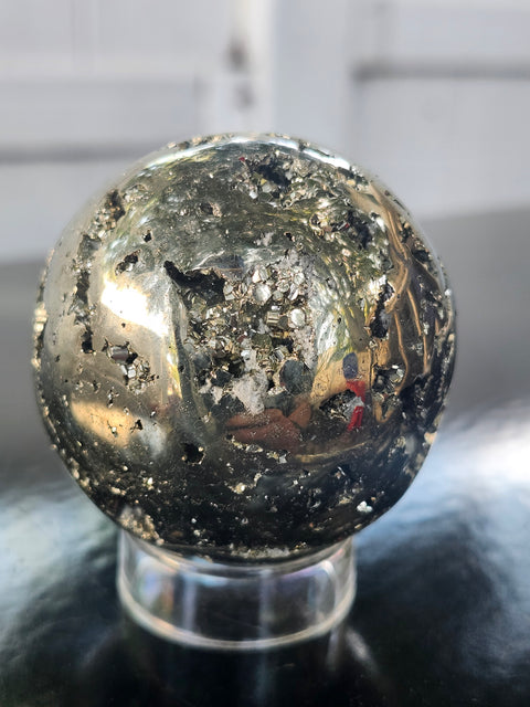 Pyrite sphere! 12 ounces, 58mm, 2.3 inches