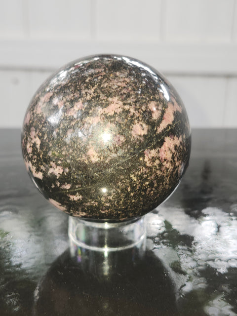 1 pound rhodonite sphere! 75mm,2.95 inches