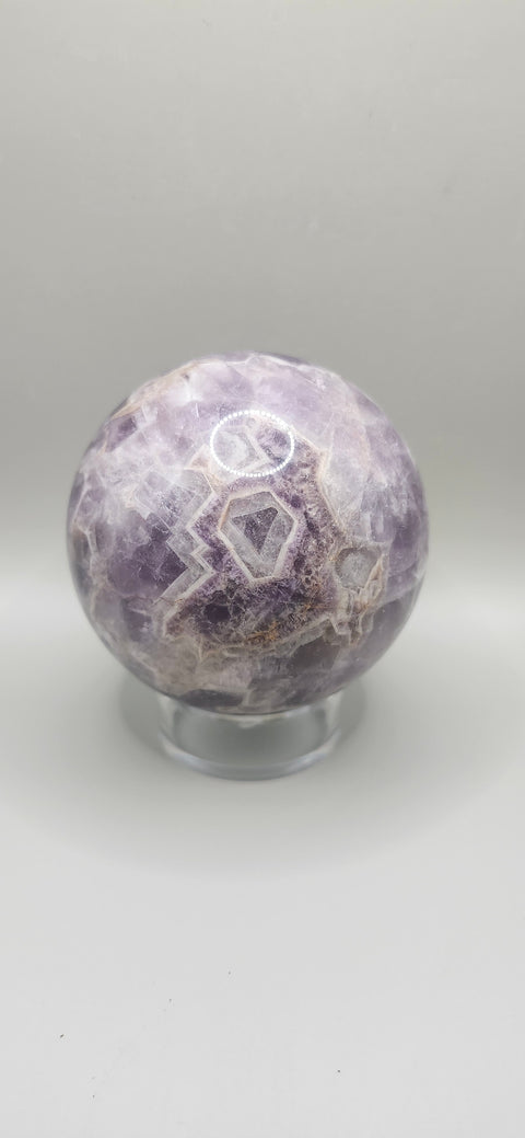 Dream amethyst sphere! 76mm, 3 inches, 1.6 pounds