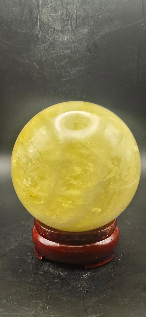 Citrine sphere! 76mm, 2.99 inches, 1.5 pounds