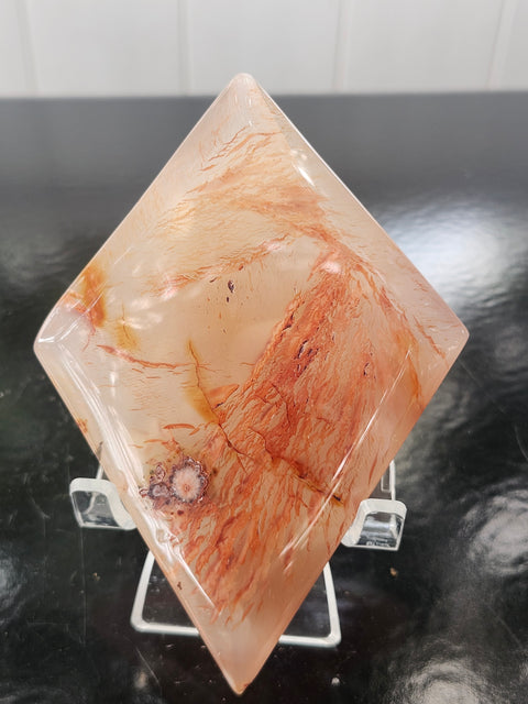 Druzy agate diamond! 5.5 ounces, 4.5 inches tall, 3.3 wide