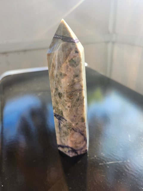 11 ounce opalized fluorite tower