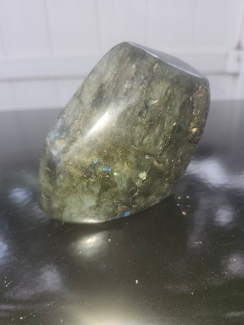 Labradorite free form! 12.8 ounces, 4 inches wide, 3 inches tall