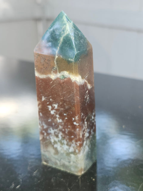 Ocean jasper tower! 3.5 inches, 4 ounces