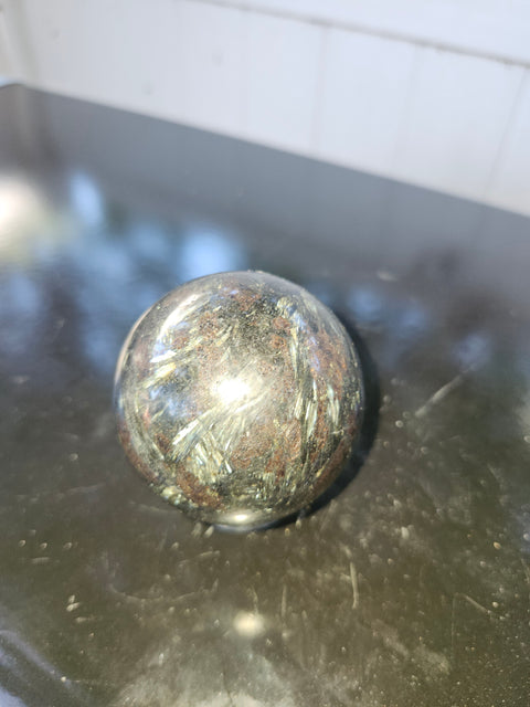 57.1mm, 2.24 inch, 10.5 ounce Afrvedsonite sphere!