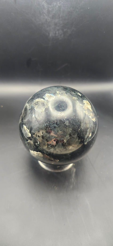 Larvikite sphere! 1.8 pounds, 78mm, 3 inches