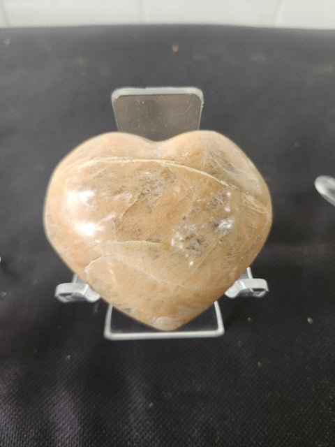 Peach moonstone heart