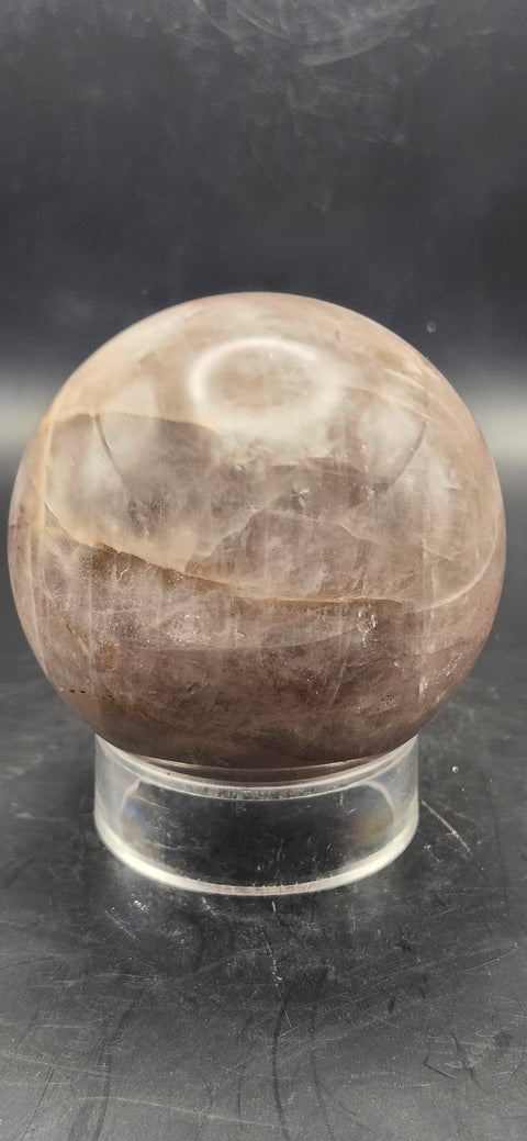 Fire quartz sphere! 64.3mm, 2.5 inches, 13 ounces