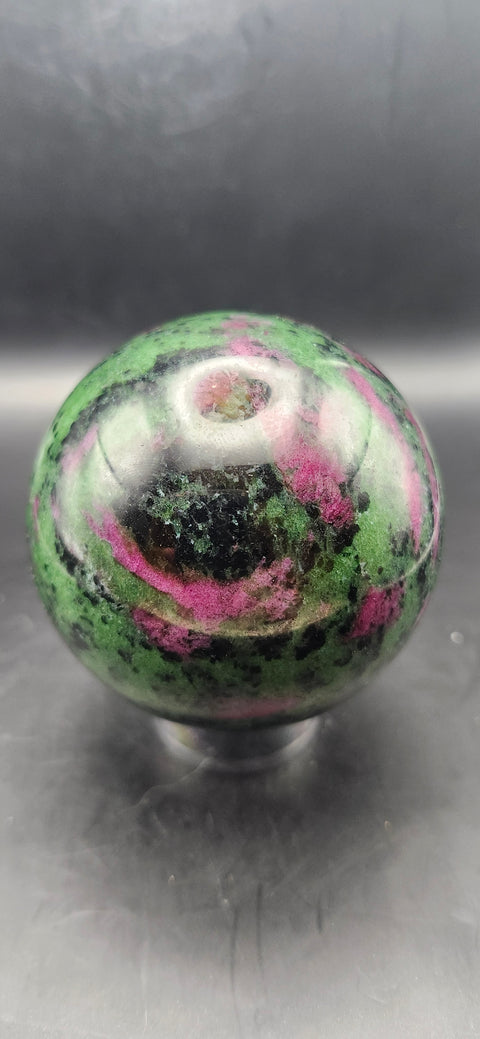 Ruby in zoisite sphere! 65.5mm, 2.57 Inches, 1 pound