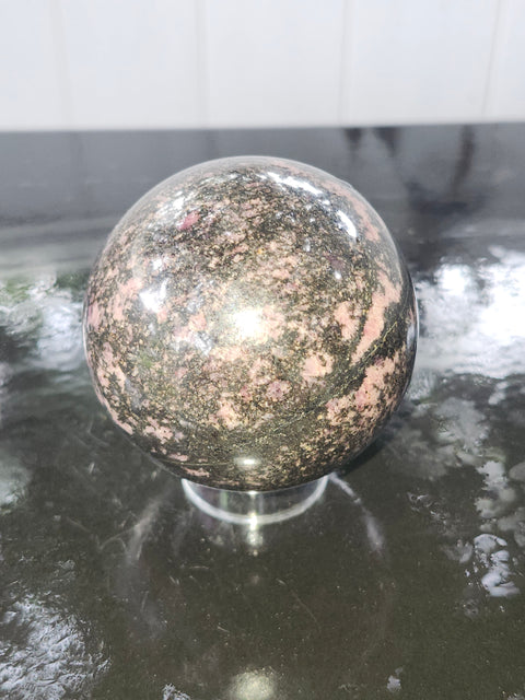 1 pound rhodonite sphere! 75mm,2.95 inches