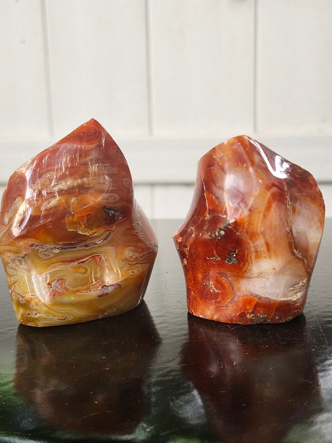 Carnelian agate flame tower mini!! 4 ounces, 2.75 inches
