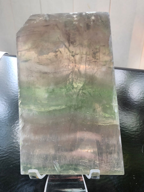 Green and purple Florite slab! 1.1 pounds, 5.5 inches tall,.3.4 wide