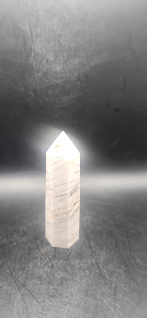 Striped opal tower! 3.3 inches, 2.7 ounces!