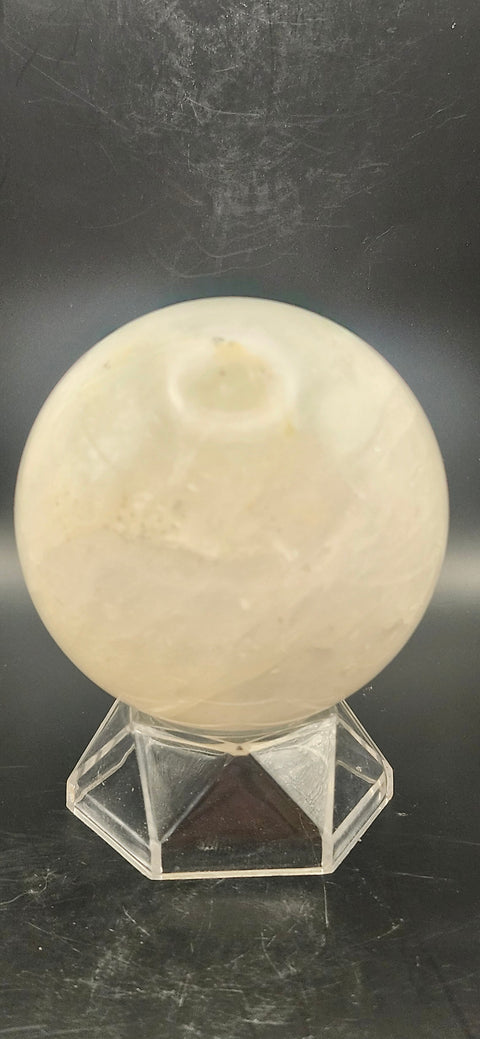 Clear quartz sphere. 68.4mm, 2.69, 15.8 ounces