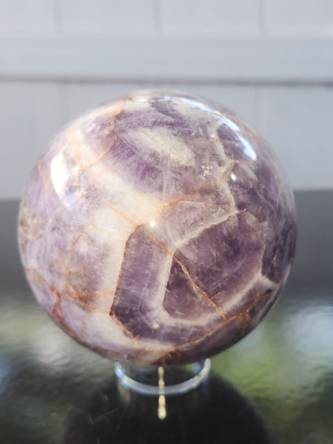 Dream amethyst sphere! 84mm, 3.3 inches, 1.13 pounds
