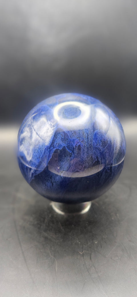 Blueberry quartz sphere! 78.5mm, 3 inches 1.4 pounds