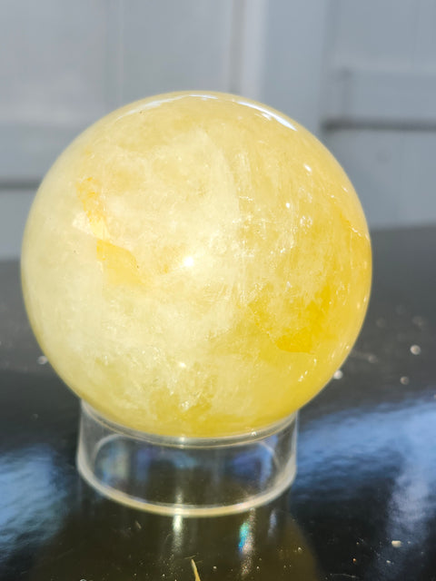 Citrine sphere! 15 ounces, 67mm, 2.6 inches