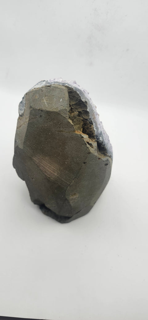 Amethyst cut base free form, 1.13 pounds, 4.8 inches tall,.3.3 wide