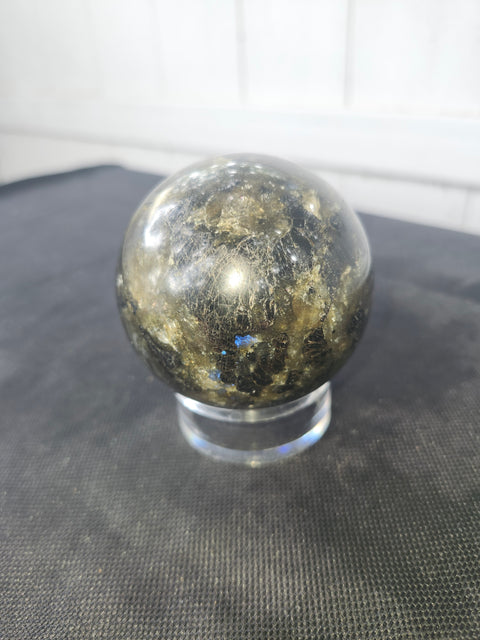 Labradorite sphere 15 ounces, 65mm, 2.56 inches