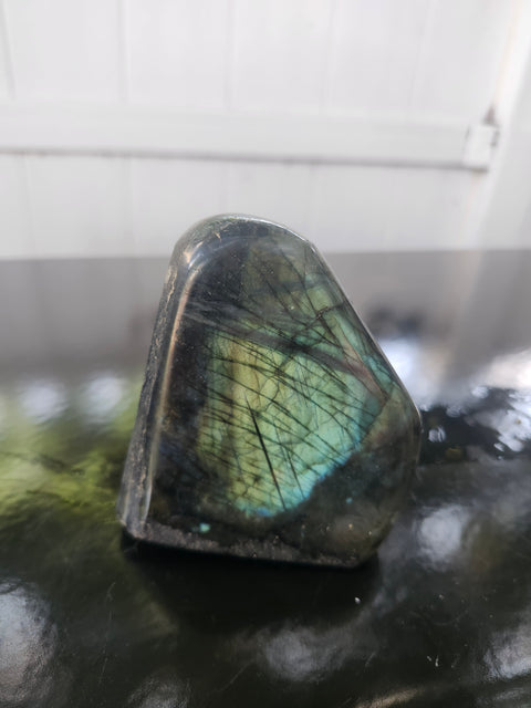 Labradorite free form! 3.42 inches tall, 2.85 inches wide, 1.2 pound