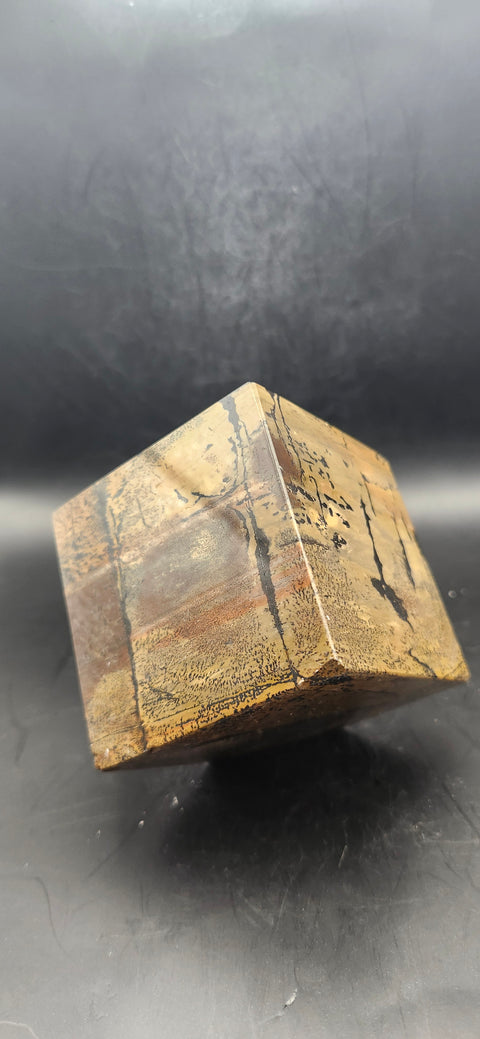 Dendritic jasper balancing cube! 1.4 pounds, 2.3 inches by 2.3 inches