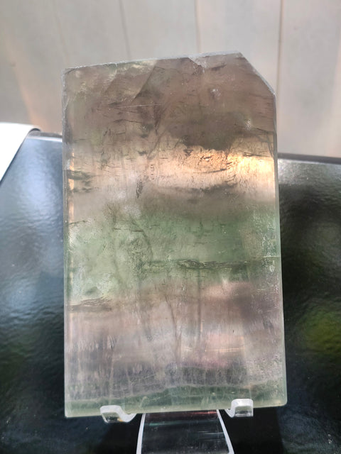 Green and purple Florite slab! 1.1 pounds, 5.5 inches tall,.3.4 wide