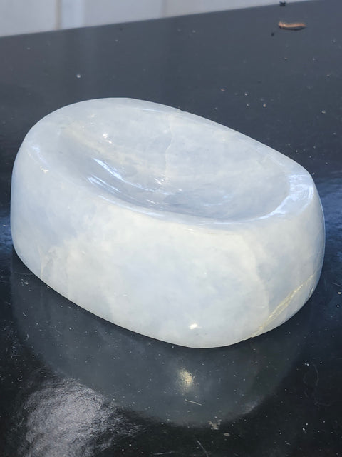 Blue calcite offering bowl/ soap dish! 13 ounces,3.5 inches