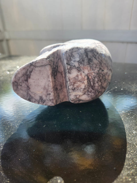 1.5 pound Pink Picasso jasper skull