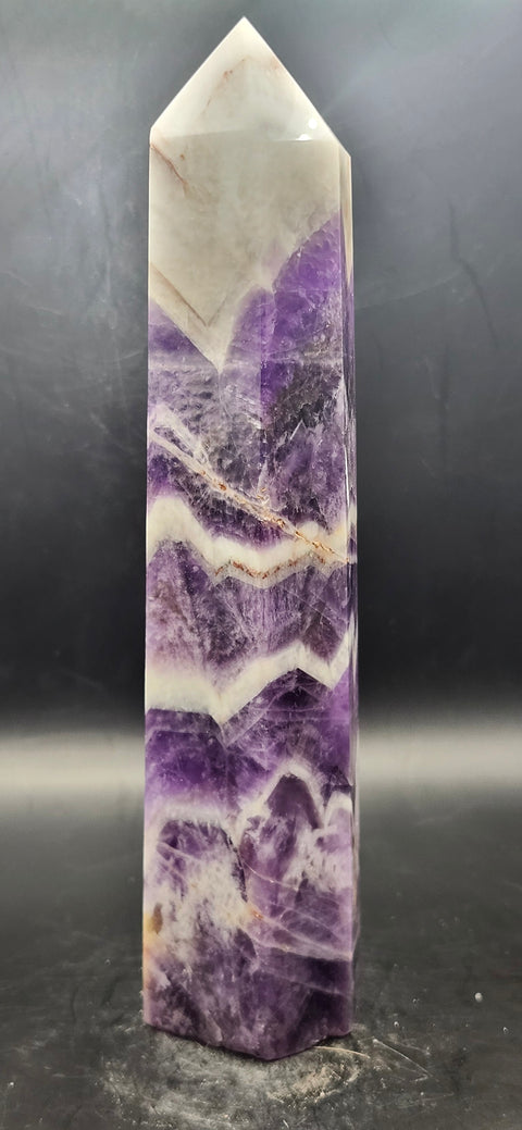 Large dream amethyst tower! 7 inches tall, 14 ounces.