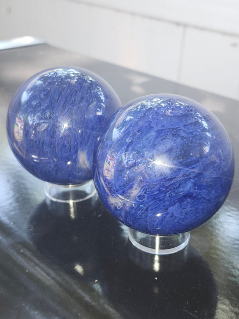 11 ounce blueberry melt quartz sphere 65.7 mm 2.57 inches