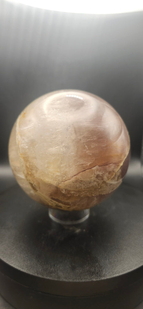 Smoky quartz sphere! 82mm, 3.23 inches, 2 pounds!