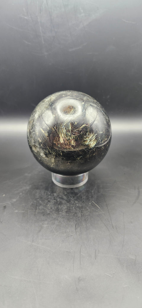 Afrvedsonite sphere. 65.3mm, 2.57 Inches, 1.1 pounds