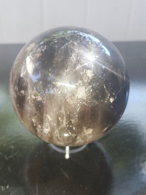 Smoky quartz sphere! 1.9 pounds, 79mm, 3.1 inches