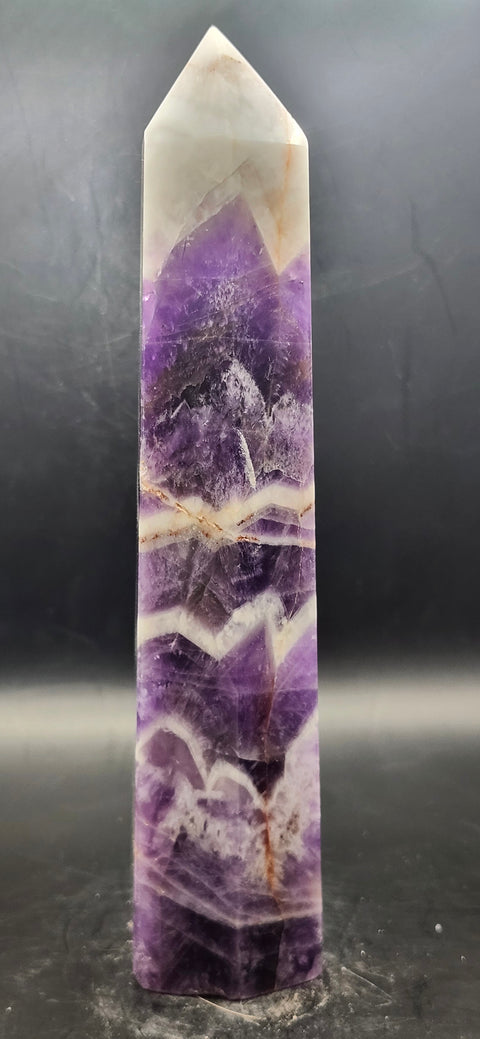 Large dream amethyst tower! 7 inches tall, 14 ounces.