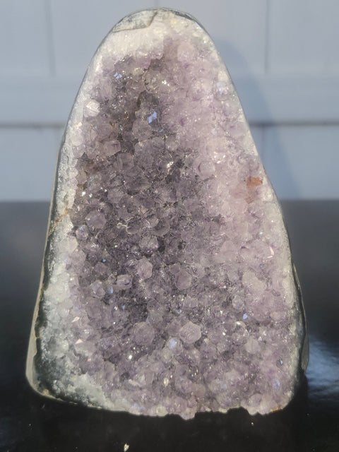 Amethyst cut base free form! 2.1 pounds, 4.6 inches tall, 3.6 inches wide