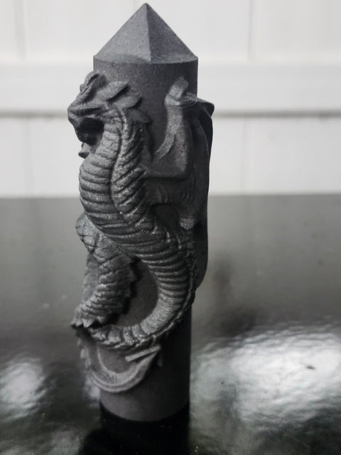 Shungite dragon towers style 2! 4 inches tall 3.5 to 4 ounces