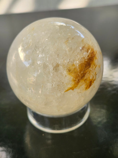59.5mm 2.34 inch, 10.6 ounce Ferruginous quartz sphere