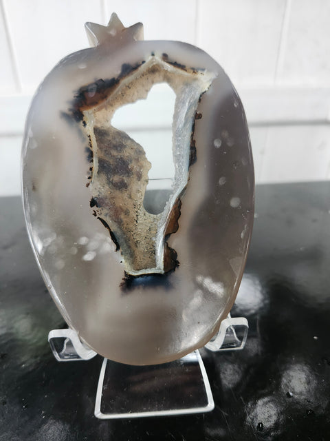 Druzy agate pepper! 9 ounces, 5 inches