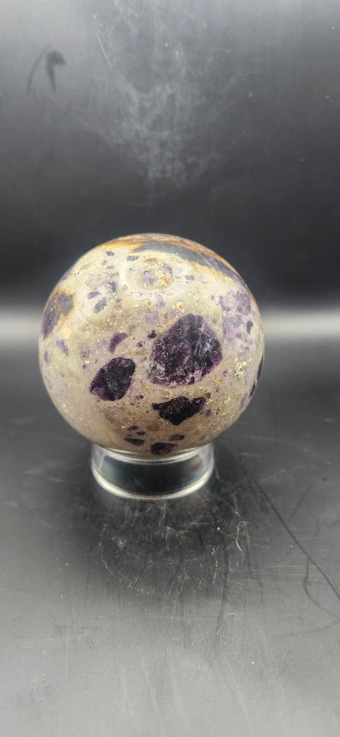 Purple opalized florite. 74.2mm, 2.92 inches, 1.5 pounds!
