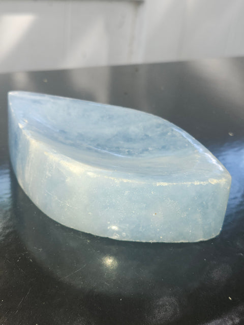 Blue calcite offering bowl/ soap dish! 14 ounces, 5 inches