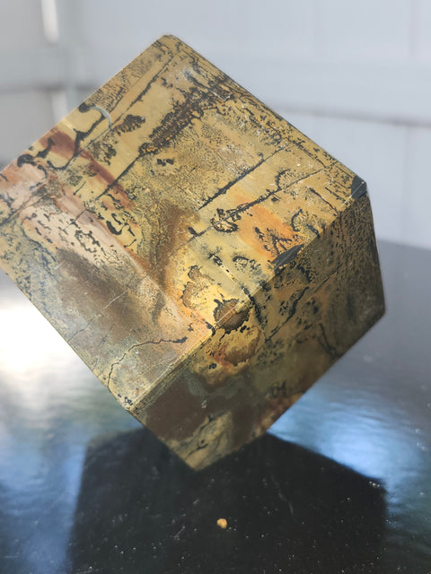 Dendritic jasper balancing cube! 1.5 pounds, 60.6mm by 61.2mm