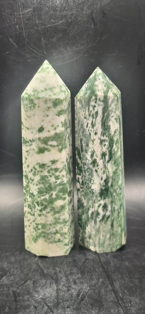 Tree agate tower! 3.5 inches, 3.8 ounces!