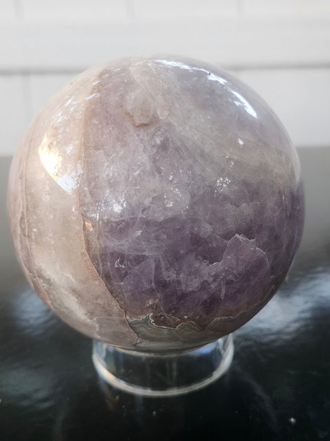 Amethyst lace agate sphere! 83mm, 3.27 inches, 1.13 pounds
