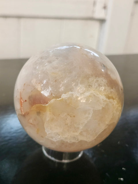 Flower agate sphere! 1.5 pounds, 75mm, 2.98 inches