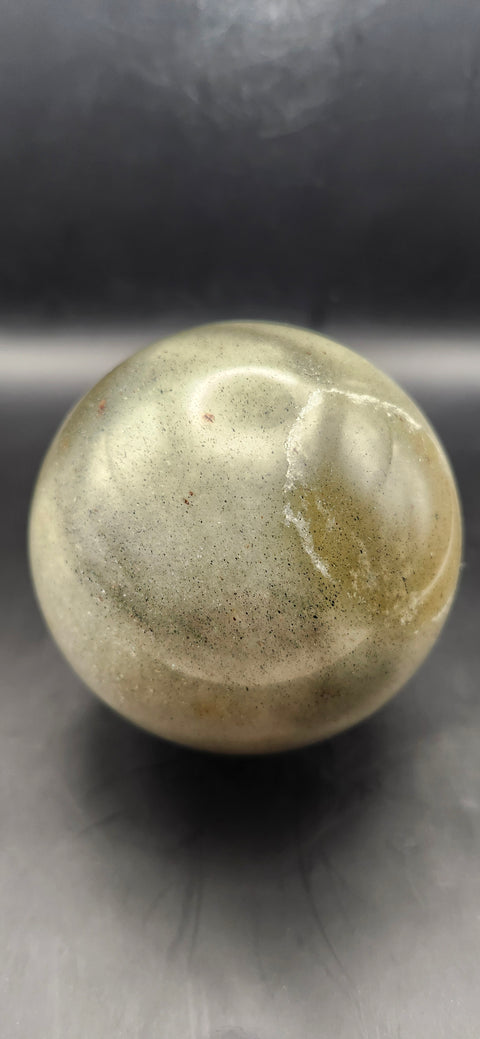 Green aventurine silver flash sphere! 76.4mm, 3 inches, 1.6 pounds