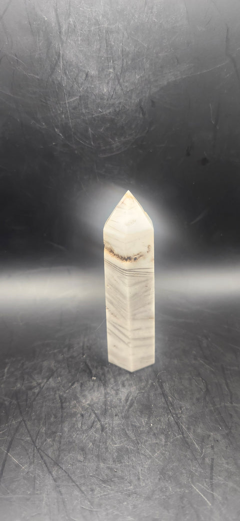 Striped opal tower! 3.3 inches, 2.7 ounces!
