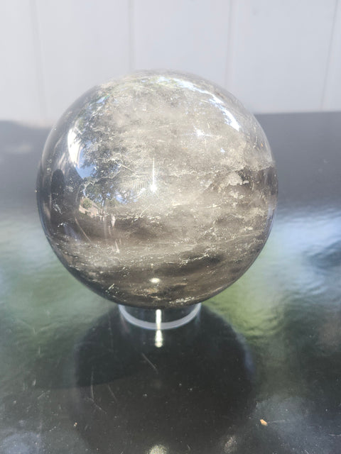 Smoky quartz sphere! 1.9 pounds, 79mm, 3.1 inches