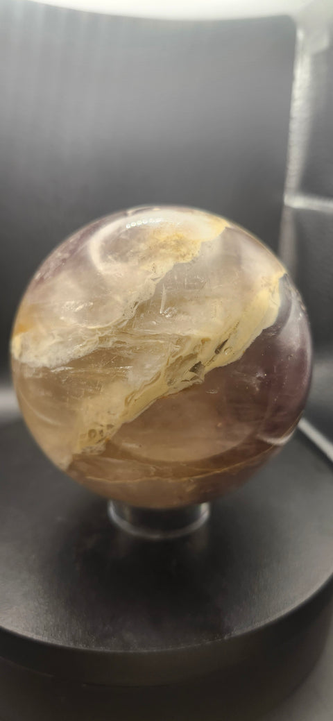 Smoky quartz sphere! 82mm, 3.23 inches, 2 pounds!