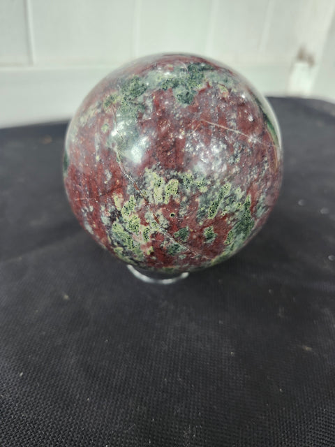 1.8 pound, 84.4mm, 3.32 inch ocean jasper sphere