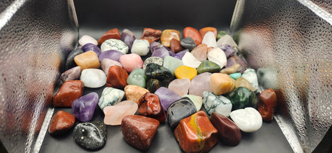 2 pounds tumbled gemstones!! Huge assortment in each bag!!